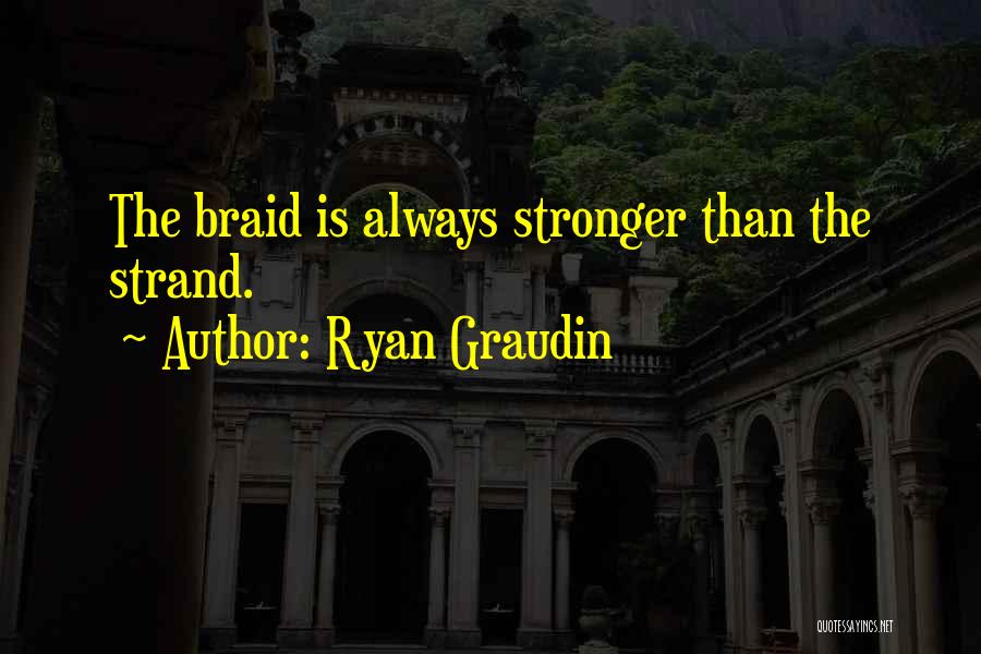 Ryan Graudin Quotes: The Braid Is Always Stronger Than The Strand.