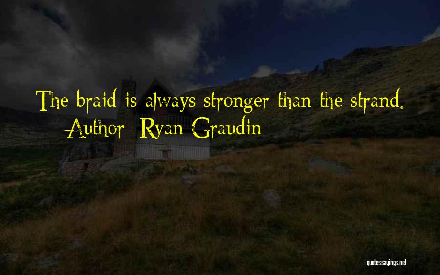 Ryan Graudin Quotes: The Braid Is Always Stronger Than The Strand.
