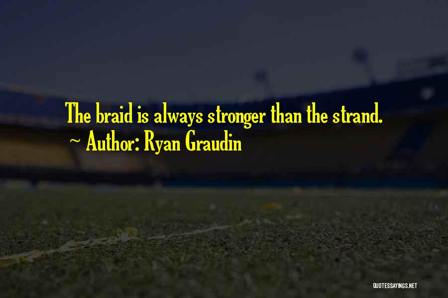 Ryan Graudin Quotes: The Braid Is Always Stronger Than The Strand.