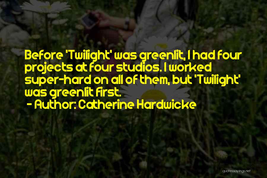 Catherine Hardwicke Quotes: Before 'twilight' Was Greenlit, I Had Four Projects At Four Studios. I Worked Super-hard On All Of Them, But 'twilight'