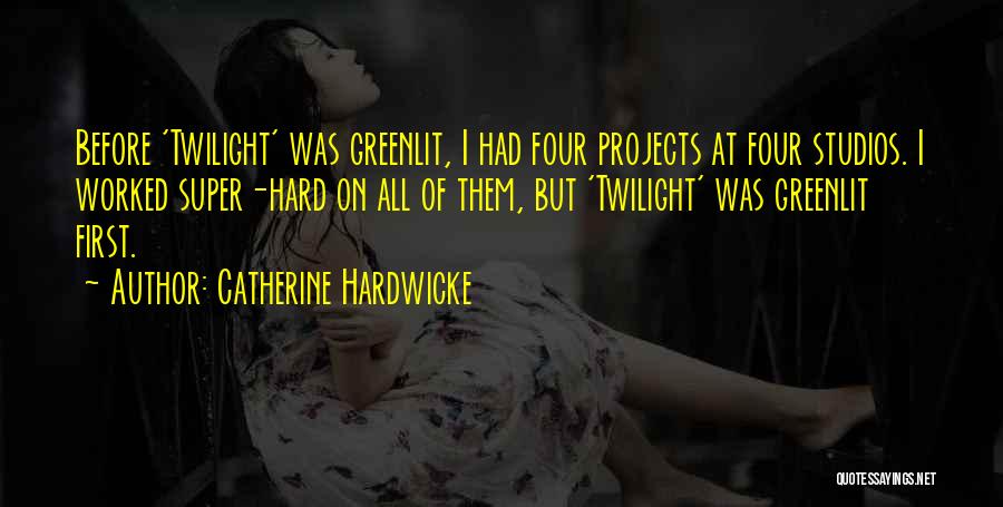 Catherine Hardwicke Quotes: Before 'twilight' Was Greenlit, I Had Four Projects At Four Studios. I Worked Super-hard On All Of Them, But 'twilight'