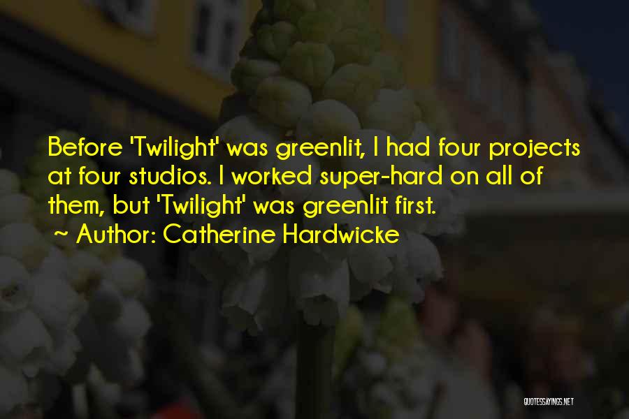 Catherine Hardwicke Quotes: Before 'twilight' Was Greenlit, I Had Four Projects At Four Studios. I Worked Super-hard On All Of Them, But 'twilight'