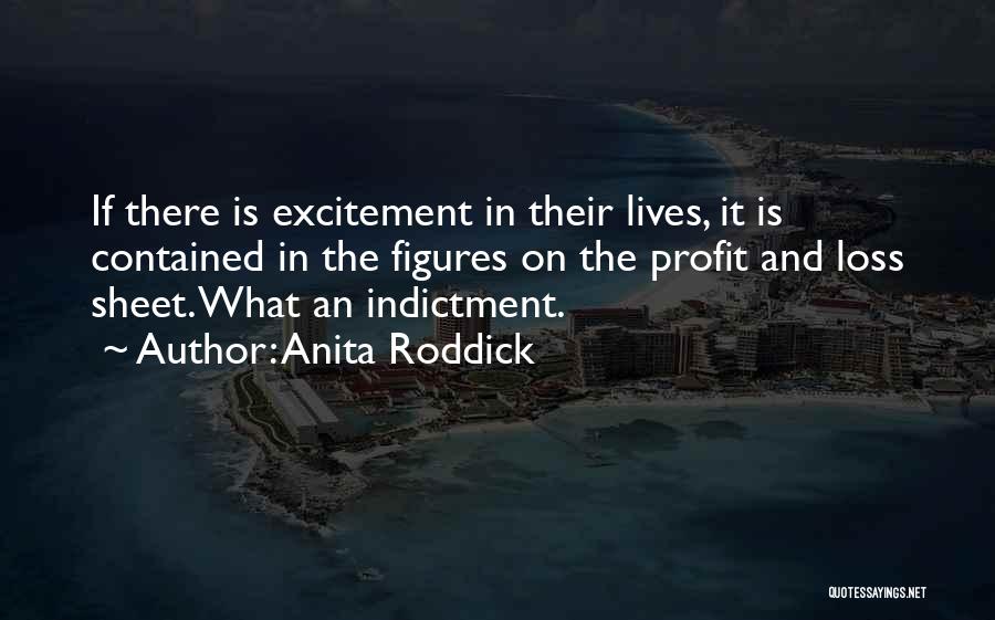 Anita Roddick Quotes: If There Is Excitement In Their Lives, It Is Contained In The Figures On The Profit And Loss Sheet. What