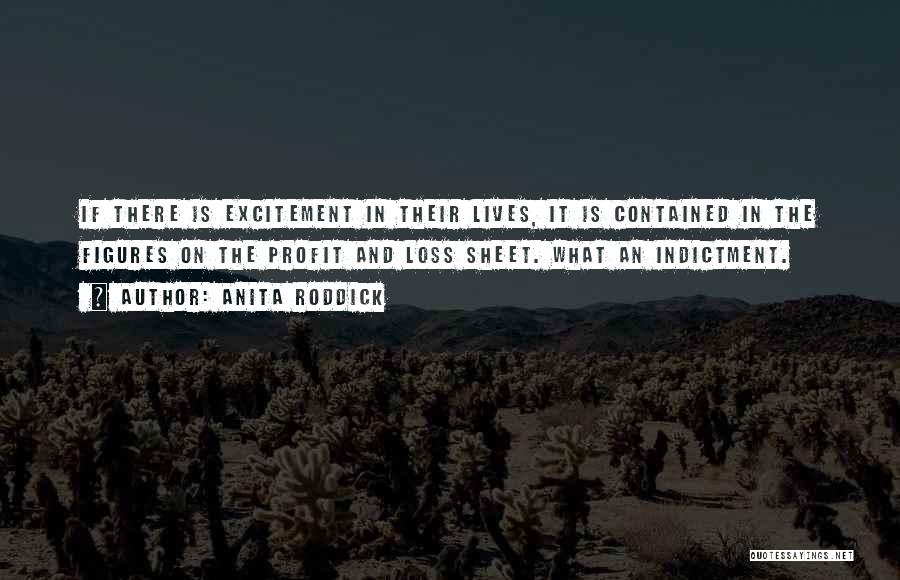 Anita Roddick Quotes: If There Is Excitement In Their Lives, It Is Contained In The Figures On The Profit And Loss Sheet. What