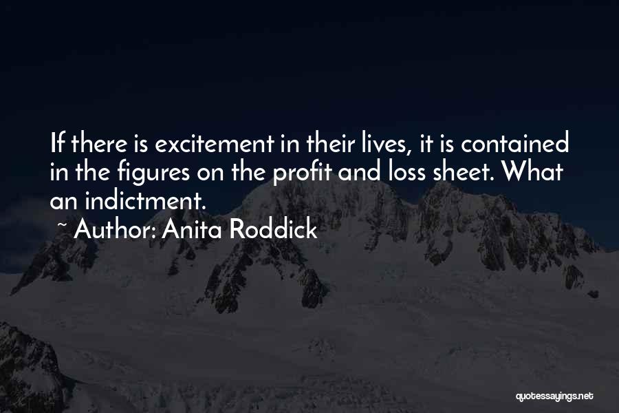 Anita Roddick Quotes: If There Is Excitement In Their Lives, It Is Contained In The Figures On The Profit And Loss Sheet. What