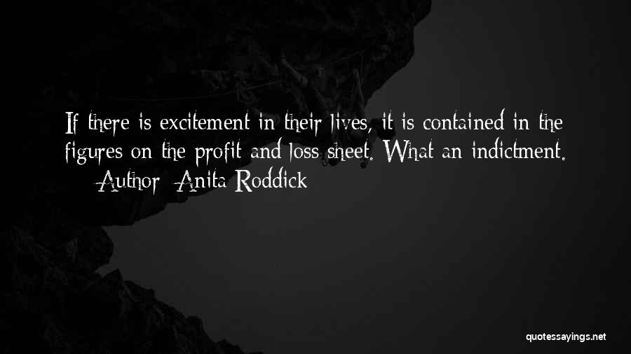 Anita Roddick Quotes: If There Is Excitement In Their Lives, It Is Contained In The Figures On The Profit And Loss Sheet. What