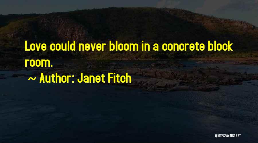 Janet Fitch Quotes: Love Could Never Bloom In A Concrete Block Room.