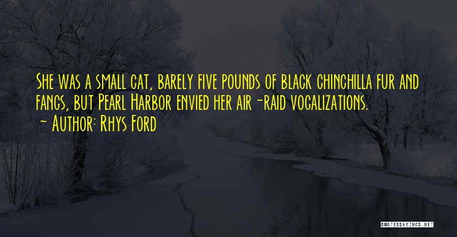 Rhys Ford Quotes: She Was A Small Cat, Barely Five Pounds Of Black Chinchilla Fur And Fangs, But Pearl Harbor Envied Her Air-raid