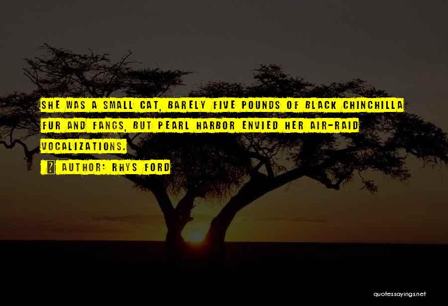 Rhys Ford Quotes: She Was A Small Cat, Barely Five Pounds Of Black Chinchilla Fur And Fangs, But Pearl Harbor Envied Her Air-raid