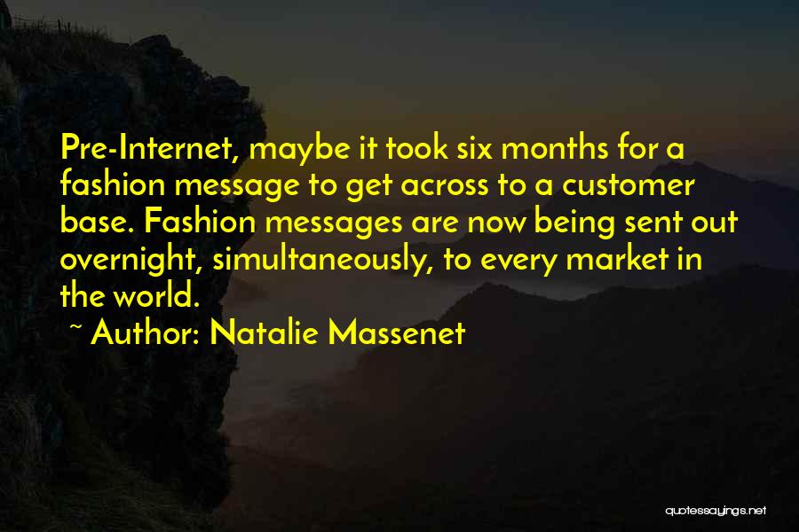 Natalie Massenet Quotes: Pre-internet, Maybe It Took Six Months For A Fashion Message To Get Across To A Customer Base. Fashion Messages Are