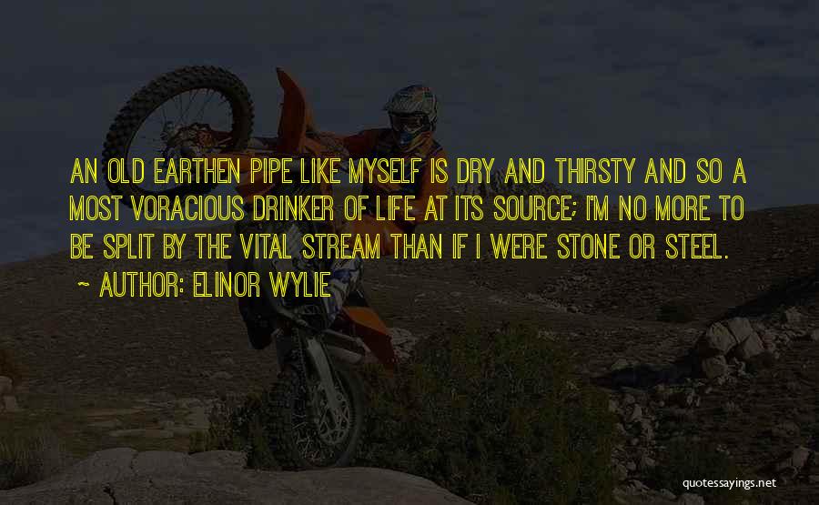 Elinor Wylie Quotes: An Old Earthen Pipe Like Myself Is Dry And Thirsty And So A Most Voracious Drinker Of Life At Its