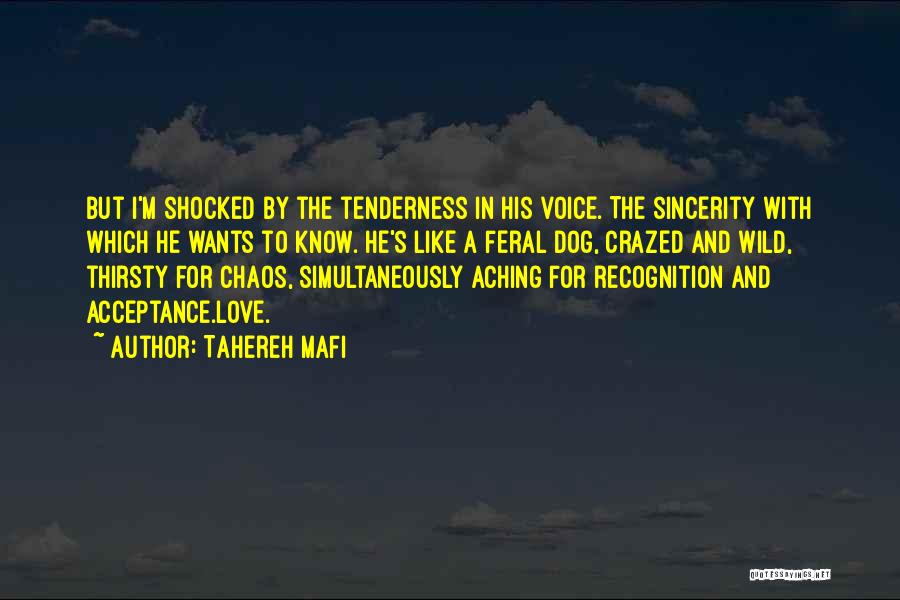 Tahereh Mafi Quotes: But I'm Shocked By The Tenderness In His Voice. The Sincerity With Which He Wants To Know. He's Like A