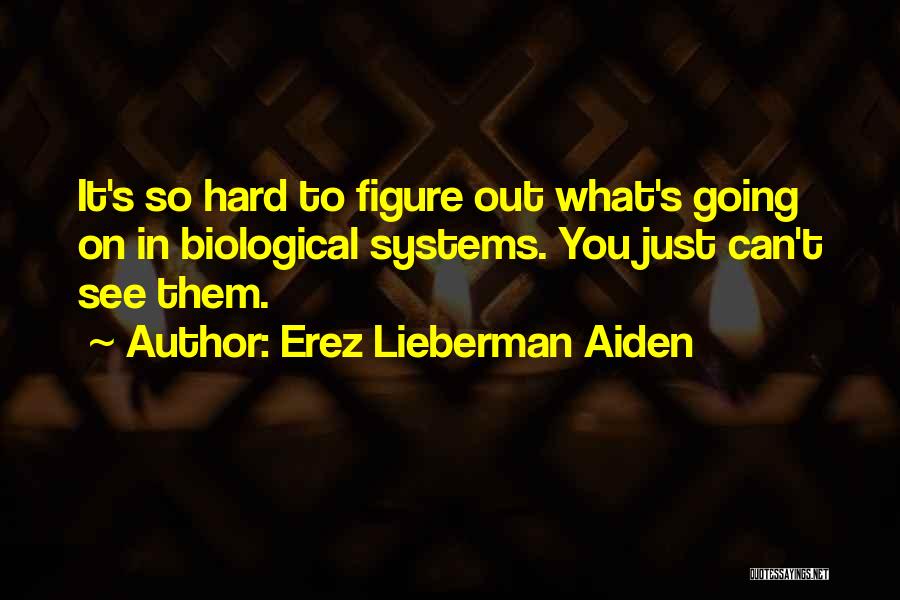Erez Lieberman Aiden Quotes: It's So Hard To Figure Out What's Going On In Biological Systems. You Just Can't See Them.