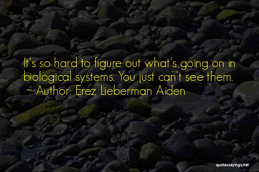 Erez Lieberman Aiden Quotes: It's So Hard To Figure Out What's Going On In Biological Systems. You Just Can't See Them.