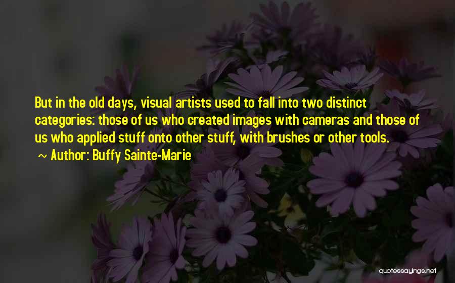 Buffy Sainte-Marie Quotes: But In The Old Days, Visual Artists Used To Fall Into Two Distinct Categories: Those Of Us Who Created Images