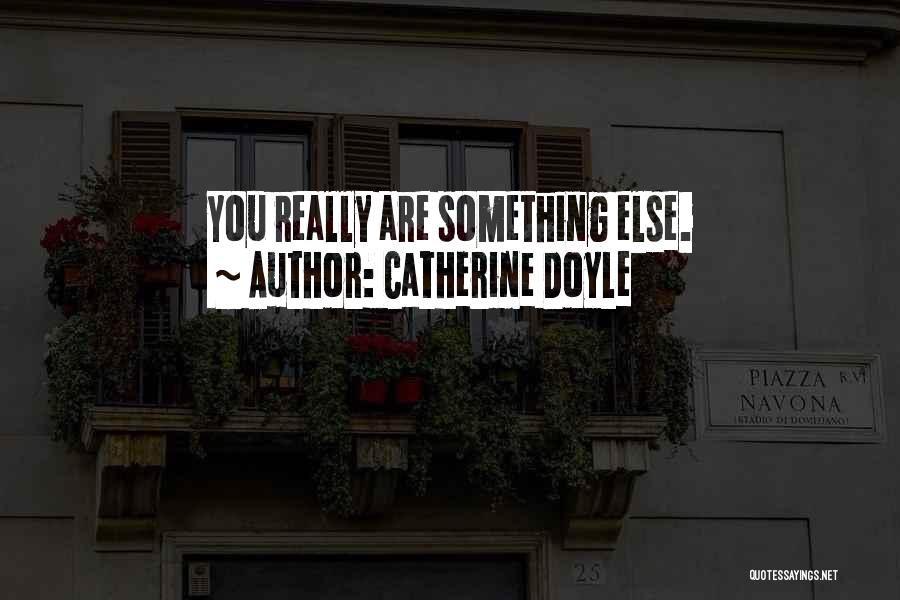 Catherine Doyle Quotes: You Really Are Something Else.