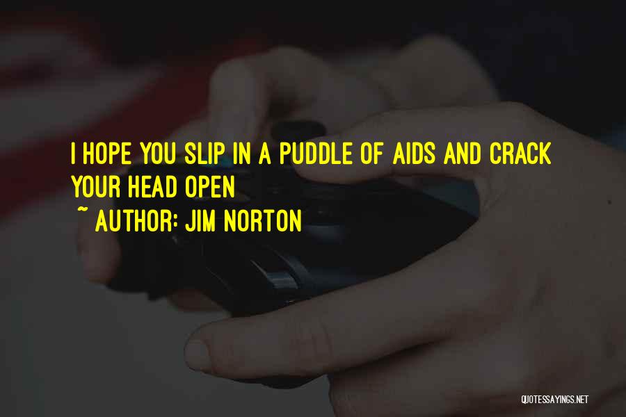 Jim Norton Quotes: I Hope You Slip In A Puddle Of Aids And Crack Your Head Open