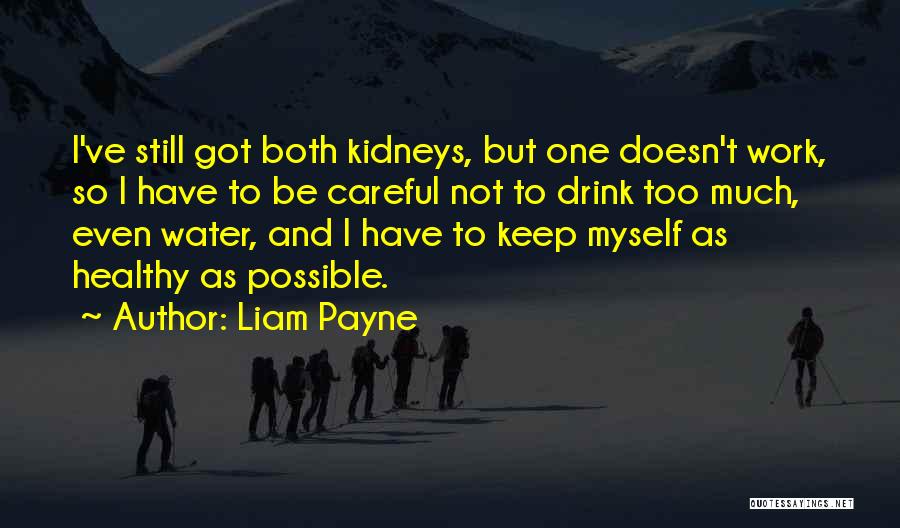 Liam Payne Quotes: I've Still Got Both Kidneys, But One Doesn't Work, So I Have To Be Careful Not To Drink Too Much,