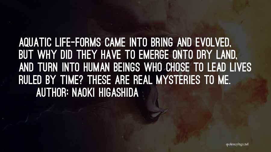 Naoki Higashida Quotes: Aquatic Life-forms Came Into Bring And Evolved, But Why Did They Have To Emerge Onto Dry Land, And Turn Into