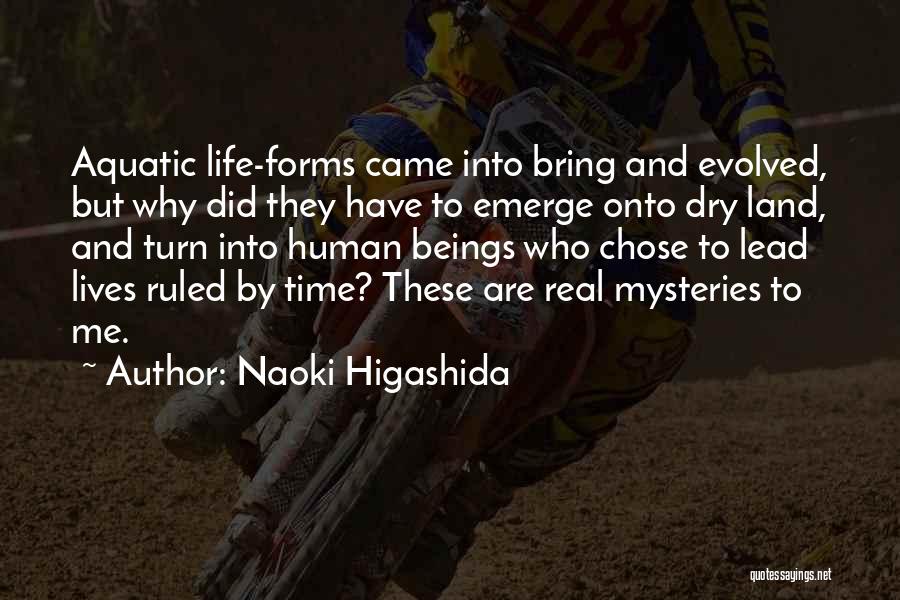 Naoki Higashida Quotes: Aquatic Life-forms Came Into Bring And Evolved, But Why Did They Have To Emerge Onto Dry Land, And Turn Into