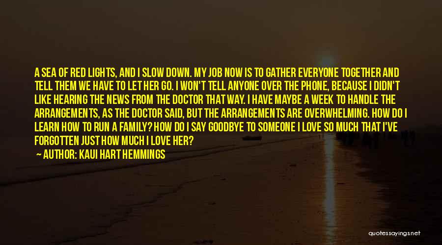 Kaui Hart Hemmings Quotes: A Sea Of Red Lights, And I Slow Down. My Job Now Is To Gather Everyone Together And Tell Them