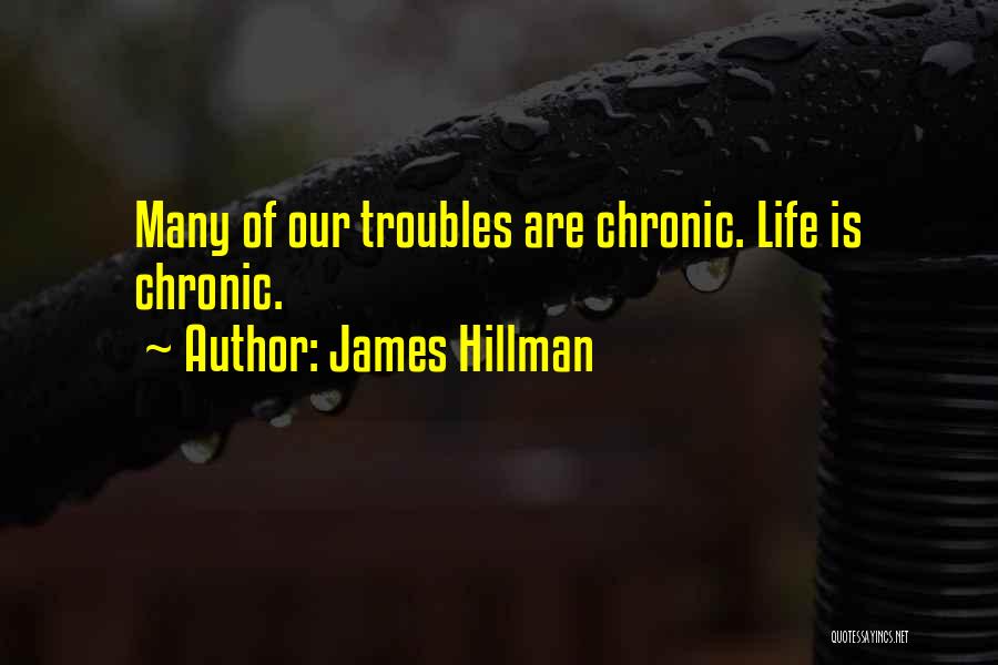 James Hillman Quotes: Many Of Our Troubles Are Chronic. Life Is Chronic.