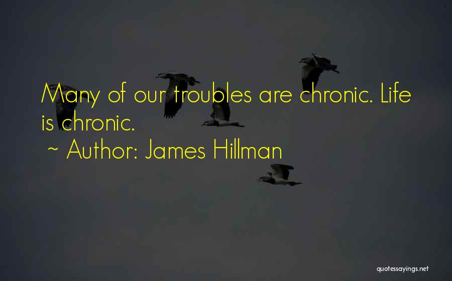 James Hillman Quotes: Many Of Our Troubles Are Chronic. Life Is Chronic.