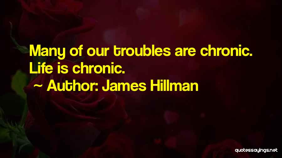 James Hillman Quotes: Many Of Our Troubles Are Chronic. Life Is Chronic.