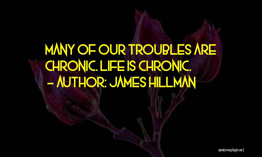 James Hillman Quotes: Many Of Our Troubles Are Chronic. Life Is Chronic.