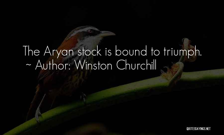 Winston Churchill Quotes: The Aryan Stock Is Bound To Triumph.