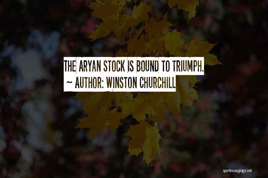 Winston Churchill Quotes: The Aryan Stock Is Bound To Triumph.