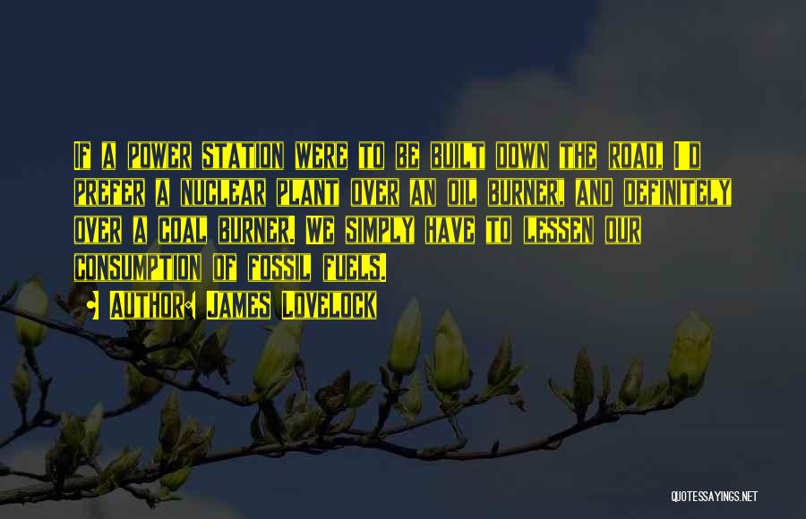 James Lovelock Quotes: If A Power Station Were To Be Built Down The Road, I'd Prefer A Nuclear Plant Over An Oil Burner,