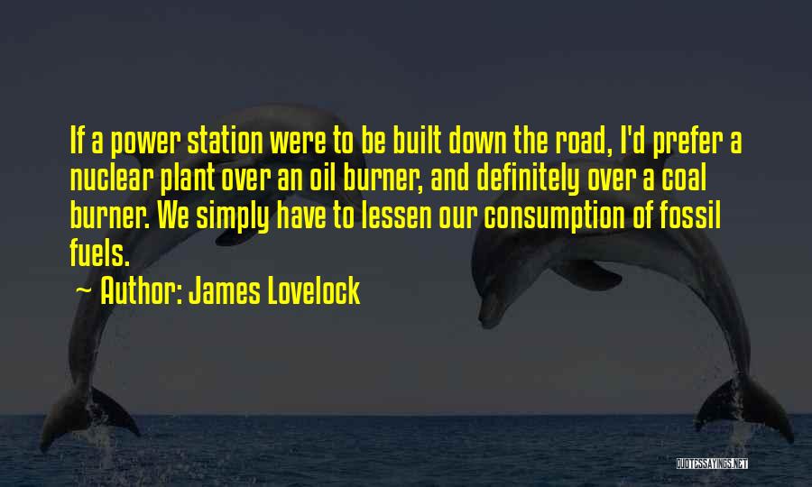 James Lovelock Quotes: If A Power Station Were To Be Built Down The Road, I'd Prefer A Nuclear Plant Over An Oil Burner,