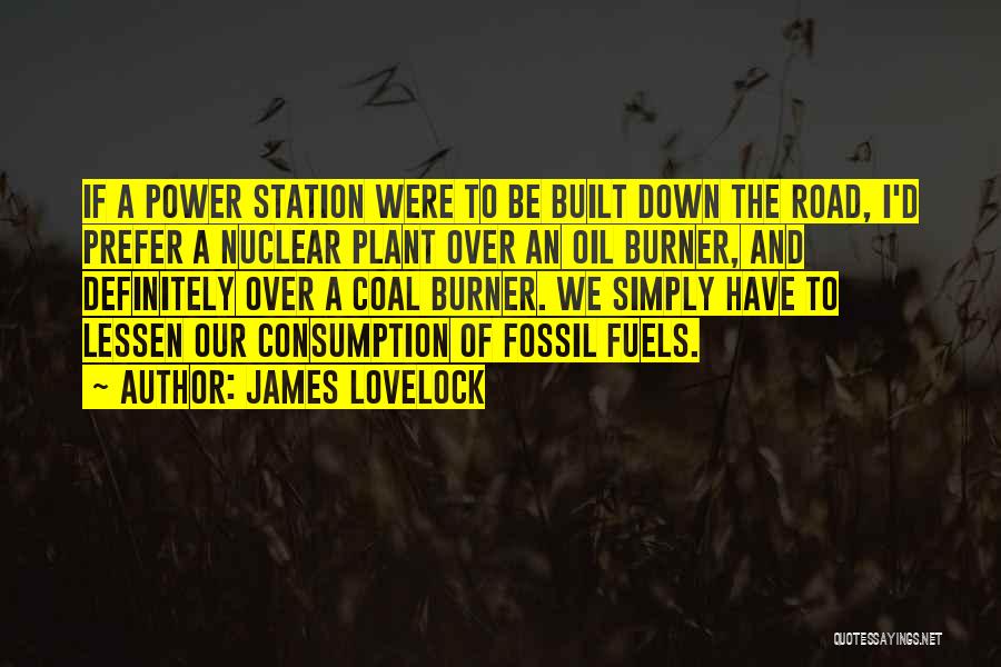 James Lovelock Quotes: If A Power Station Were To Be Built Down The Road, I'd Prefer A Nuclear Plant Over An Oil Burner,