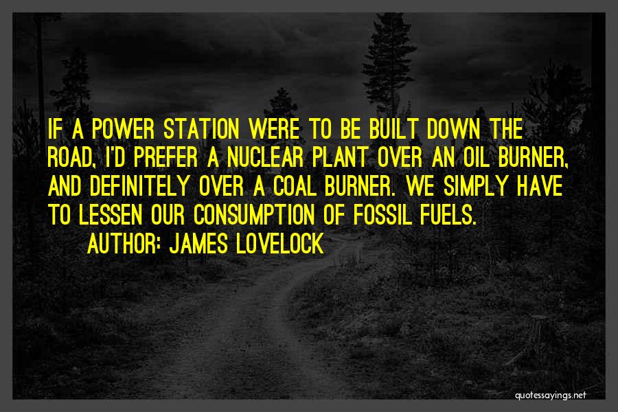 James Lovelock Quotes: If A Power Station Were To Be Built Down The Road, I'd Prefer A Nuclear Plant Over An Oil Burner,