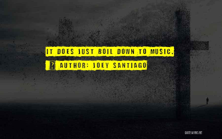 Joey Santiago Quotes: It Does Just Boil Down To Music.