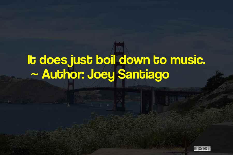 Joey Santiago Quotes: It Does Just Boil Down To Music.