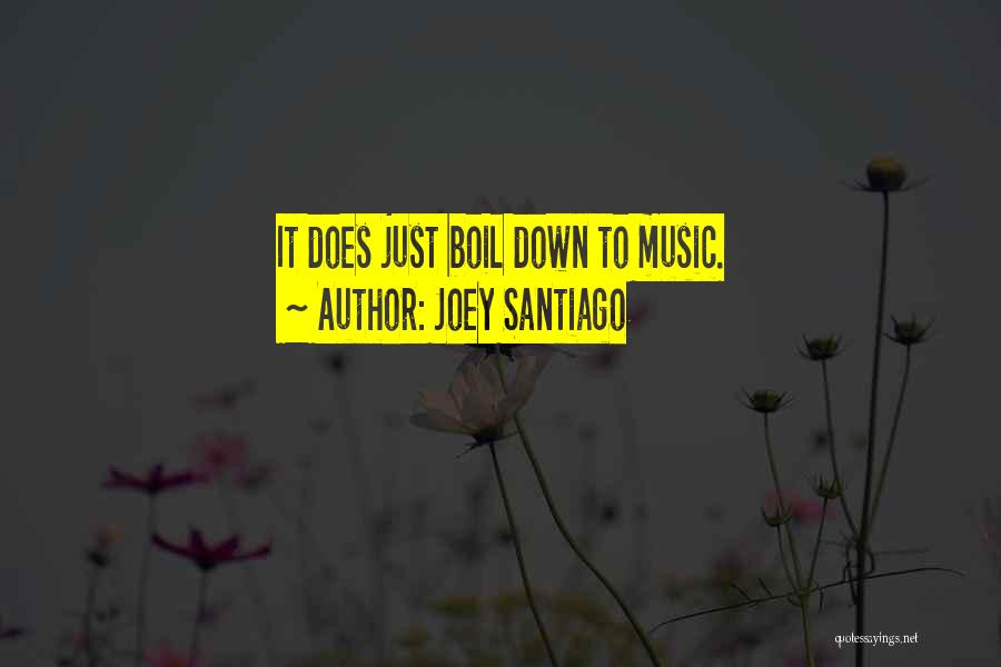 Joey Santiago Quotes: It Does Just Boil Down To Music.