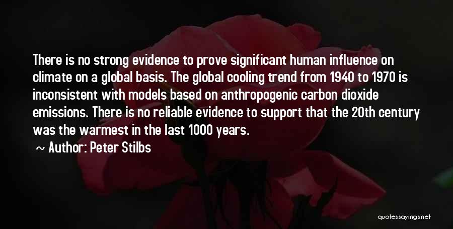 Peter Stilbs Quotes: There Is No Strong Evidence To Prove Significant Human Influence On Climate On A Global Basis. The Global Cooling Trend