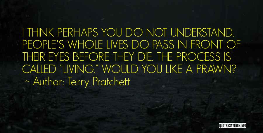 Terry Pratchett Quotes: I Think Perhaps You Do Not Understand. People's Whole Lives Do Pass In Front Of Their Eyes Before They Die.