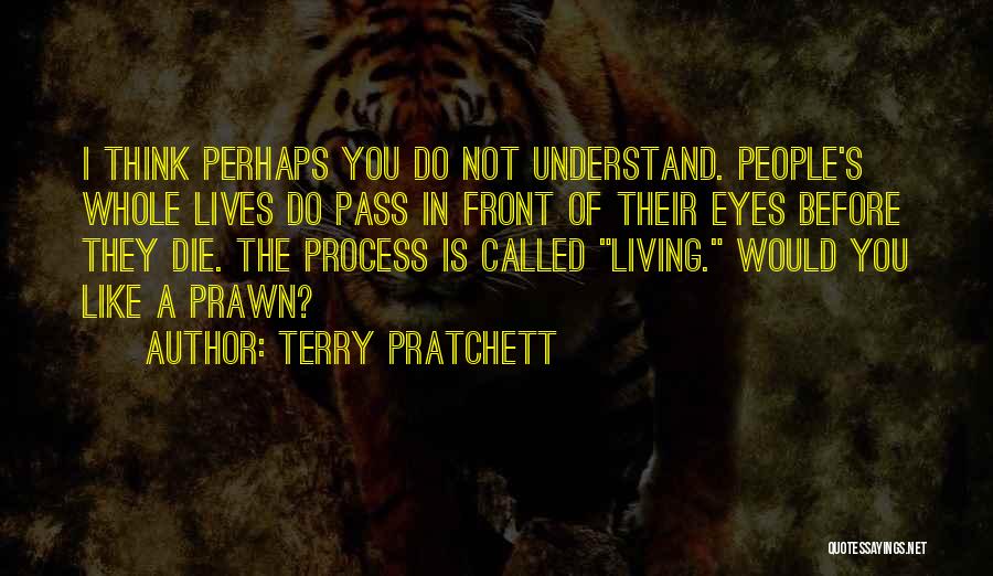 Terry Pratchett Quotes: I Think Perhaps You Do Not Understand. People's Whole Lives Do Pass In Front Of Their Eyes Before They Die.