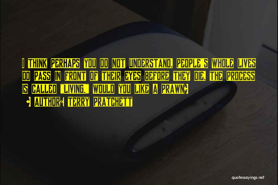 Terry Pratchett Quotes: I Think Perhaps You Do Not Understand. People's Whole Lives Do Pass In Front Of Their Eyes Before They Die.