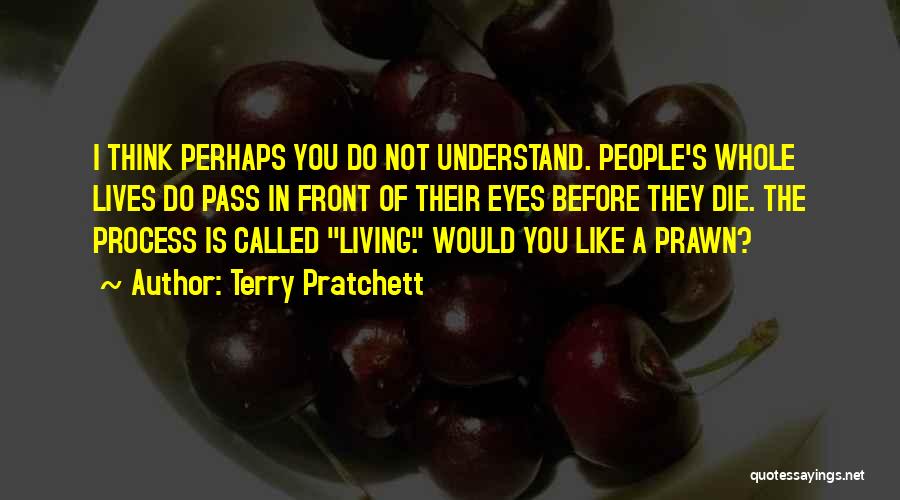 Terry Pratchett Quotes: I Think Perhaps You Do Not Understand. People's Whole Lives Do Pass In Front Of Their Eyes Before They Die.