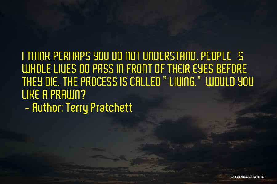 Terry Pratchett Quotes: I Think Perhaps You Do Not Understand. People's Whole Lives Do Pass In Front Of Their Eyes Before They Die.