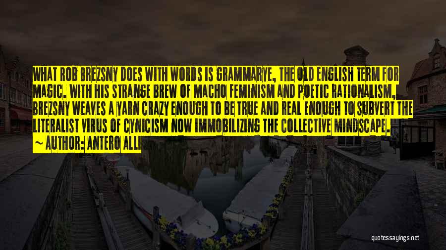 Antero Alli Quotes: What Rob Brezsny Does With Words Is Grammarye, The Old English Term For Magic. With His Strange Brew Of Macho