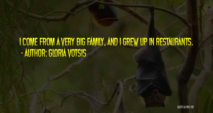 Gloria Votsis Quotes: I Come From A Very Big Family, And I Grew Up In Restaurants.