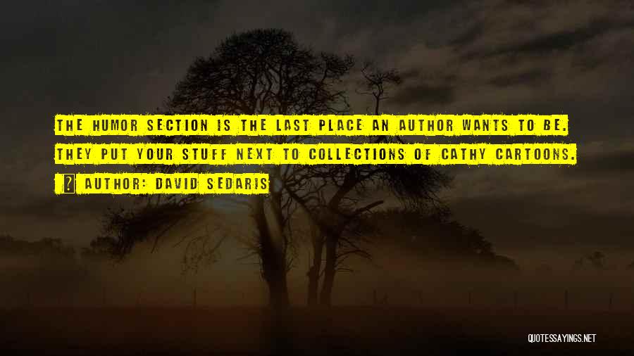 David Sedaris Quotes: The Humor Section Is The Last Place An Author Wants To Be. They Put Your Stuff Next To Collections Of