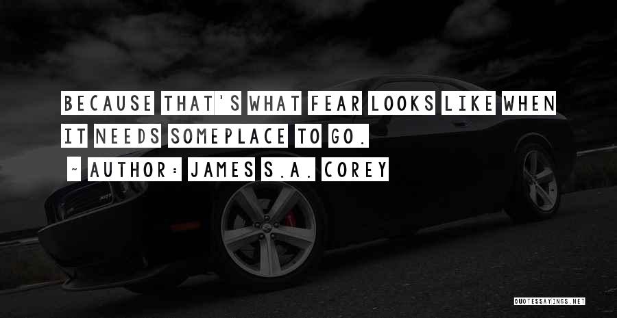 James S.A. Corey Quotes: Because That's What Fear Looks Like When It Needs Someplace To Go.