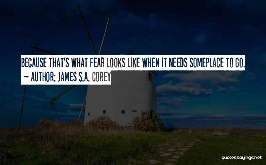 James S.A. Corey Quotes: Because That's What Fear Looks Like When It Needs Someplace To Go.