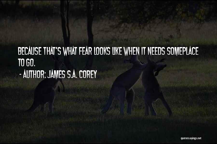 James S.A. Corey Quotes: Because That's What Fear Looks Like When It Needs Someplace To Go.